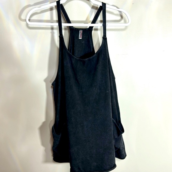 Free People Dresses & Skirts - Free people hot shot mini dress romper nwot washed black